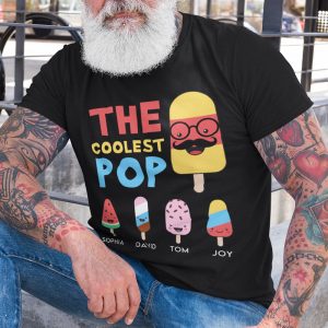 The Coolest Pop - PersonalizedOne Size Shirt - Gift For Grandpa
