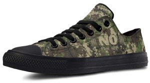 No Pain No Gain Camo Sneakers - Athletic Camouflage Low Tops