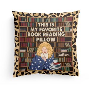 This Is My Favorite Book Reading Pillow - Personalized Pillow (Insert Included) - Birthday, Loving Gift For Book Lovers
